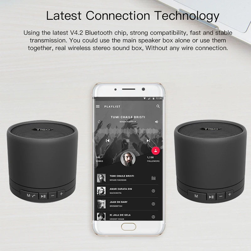 Tiso T5 10w TWS true беспроводные bluetooth стереоколонки|Портативные колонки| |