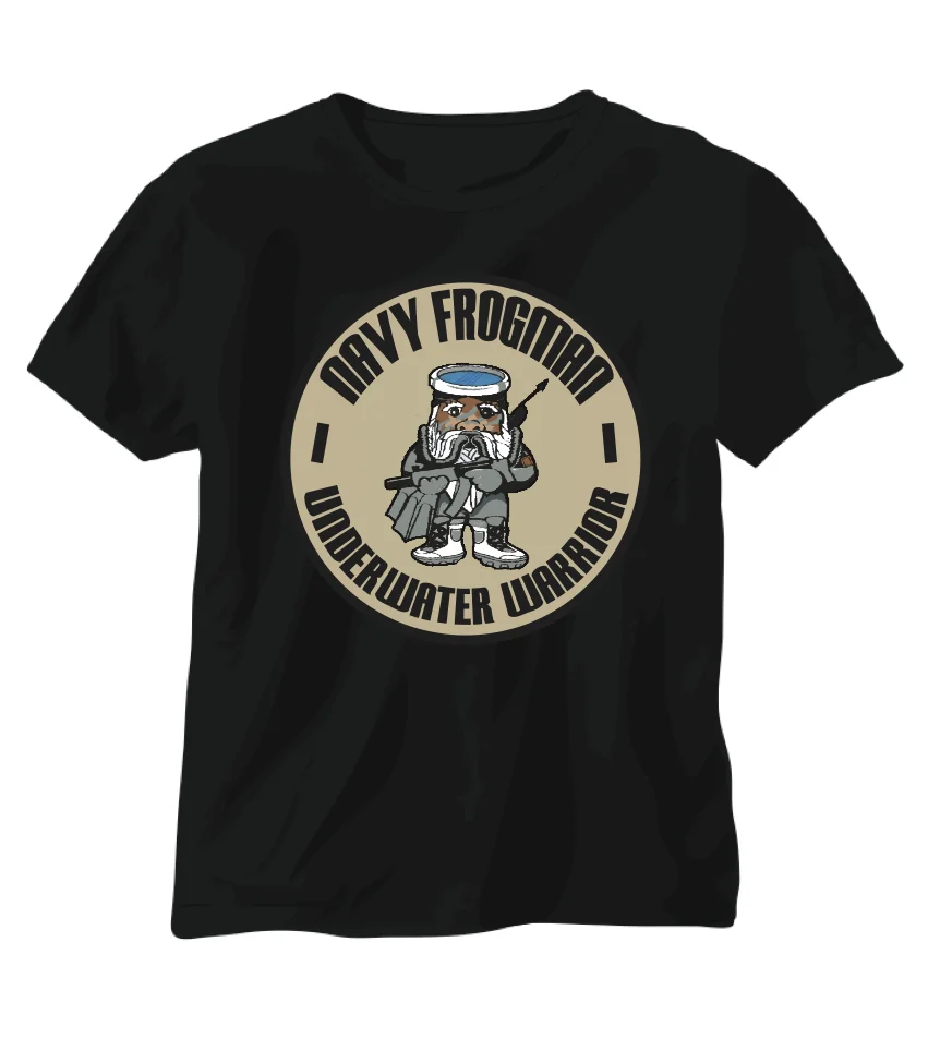 Футболка военно морского флота Клиренс дайвер печать спецназ шлем EOD RN|Мужские