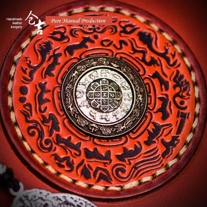 Кожаный кошелек ручной работы унисекс короткая сумка на молнии брендовый