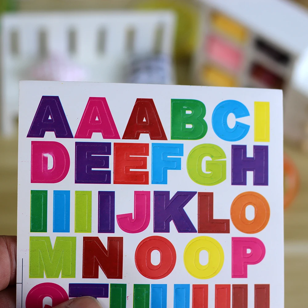 10 sheets/pack Letter Stickers Alphabet Scrapbooking Decoration Name Sticker Photo Album Decor Planner Decals Kids Toys | Дом и сад