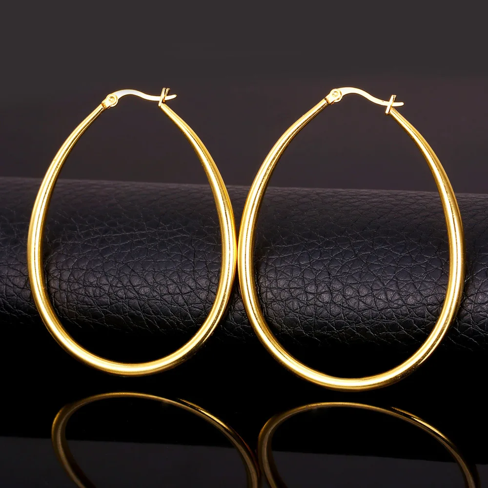 Женские серьги кольца из нержавеющей стали 316L E411|earring tapers|earring genieearrings sterling |