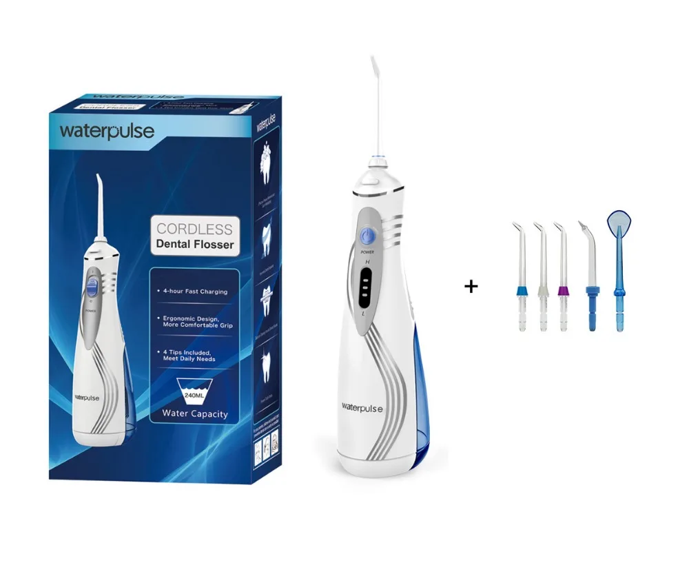 Портативный литий-ионный battry Waterpulse V400 плюс вода зубные Flosser Ирригатор для полости
