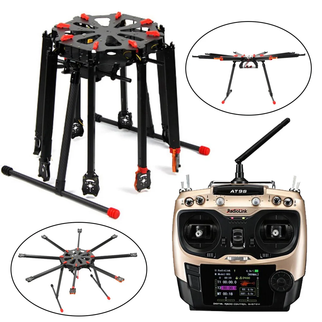 DIY gps Дрон Таро X8 TL8X000 8-осевая складная рама 350KV 40A PX4 32 бита Контроллер полета Радиолинк AT9S передатчик