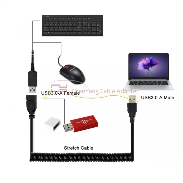 1 м Type A USB 3 0 эластичный удлинитель Кабель для передачи данных штекер гнездо
