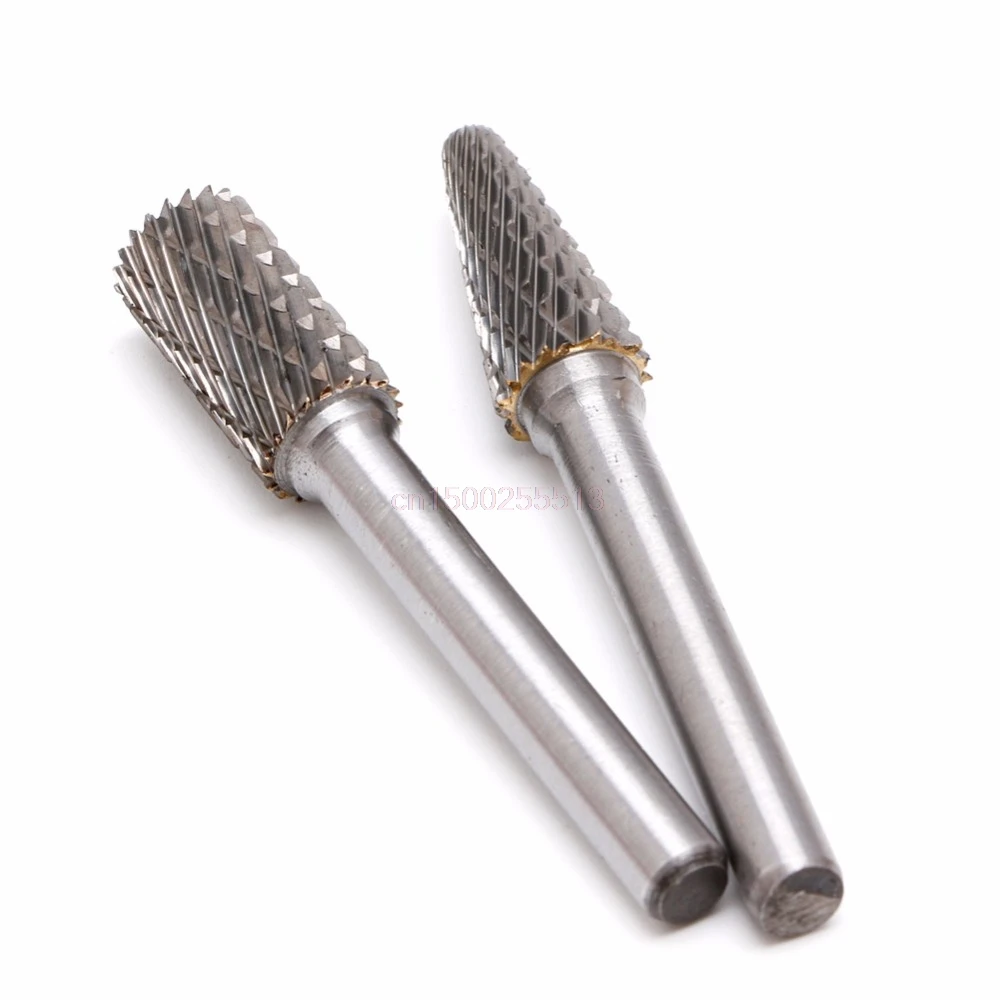 

5Pcs 1/4" Tungsten Carbide Burr Bit 6mm Rotary Cutter Files CNC Engraving Tool