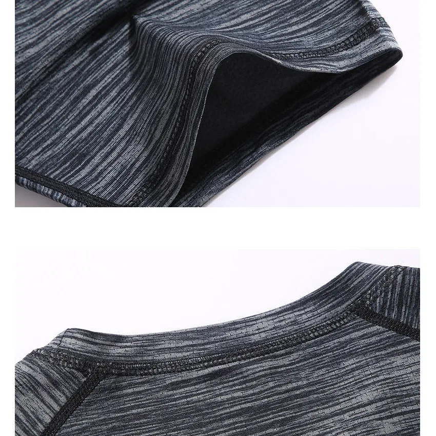 Мужская быстросохнущая одежда с короткими рукавами и круглым вырезом для бега