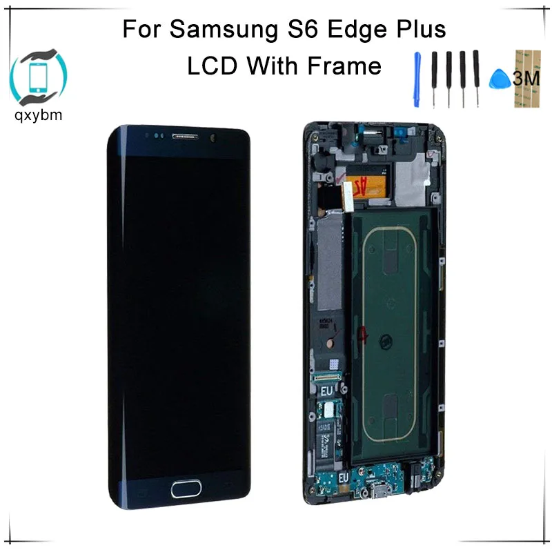 ЖК дисплей сенсорный дигитайзер + рамка для SAMSUNG Galaxy S6 Edge Plus G928 в сборе Бесплатный