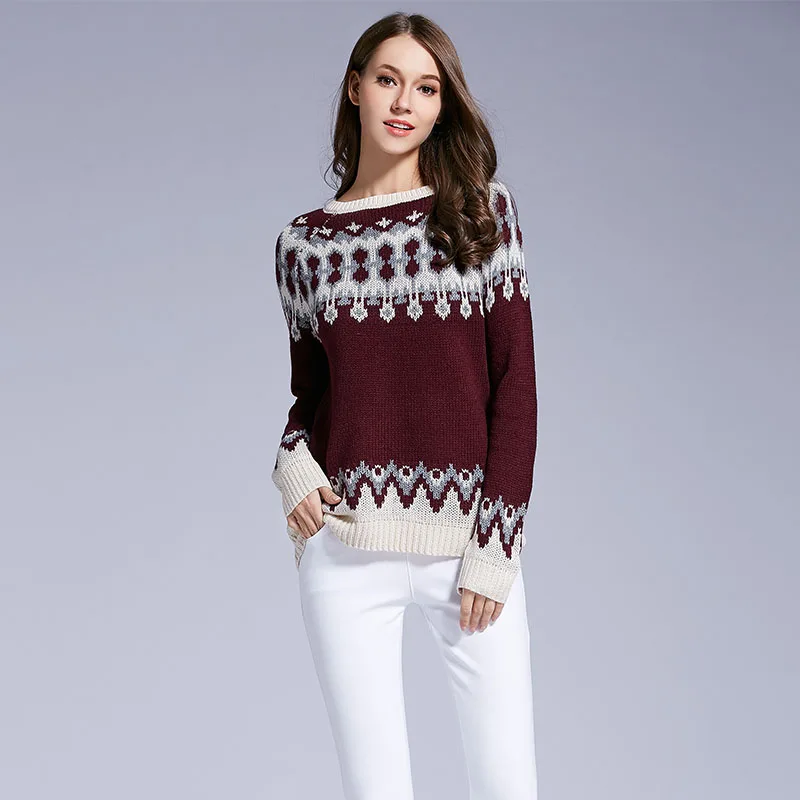 Хит 2018 новые модные женские пуловеры с круглым вырезом длинным рукавом