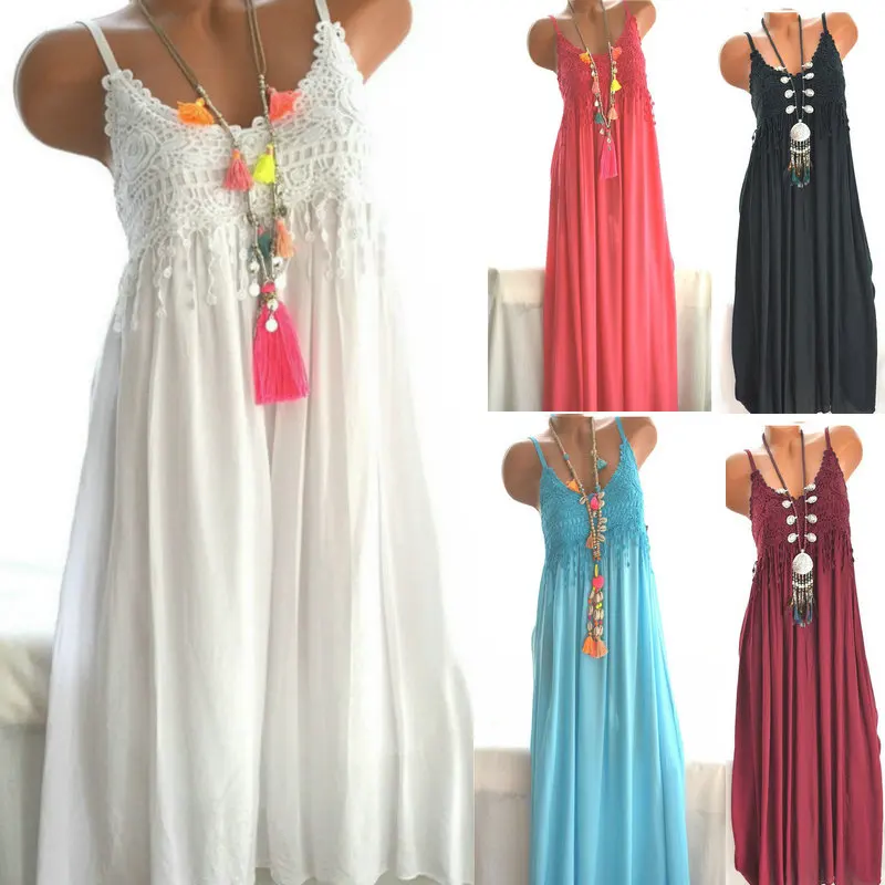 ZOGAA женское летнее платье в стиле бохо сексуальными тоненькими лямками