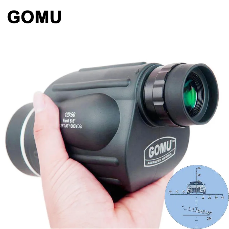 Бинокль GOMU 13x50 HD с сеткой водонепроницаемый телескоп измеритель расстояния