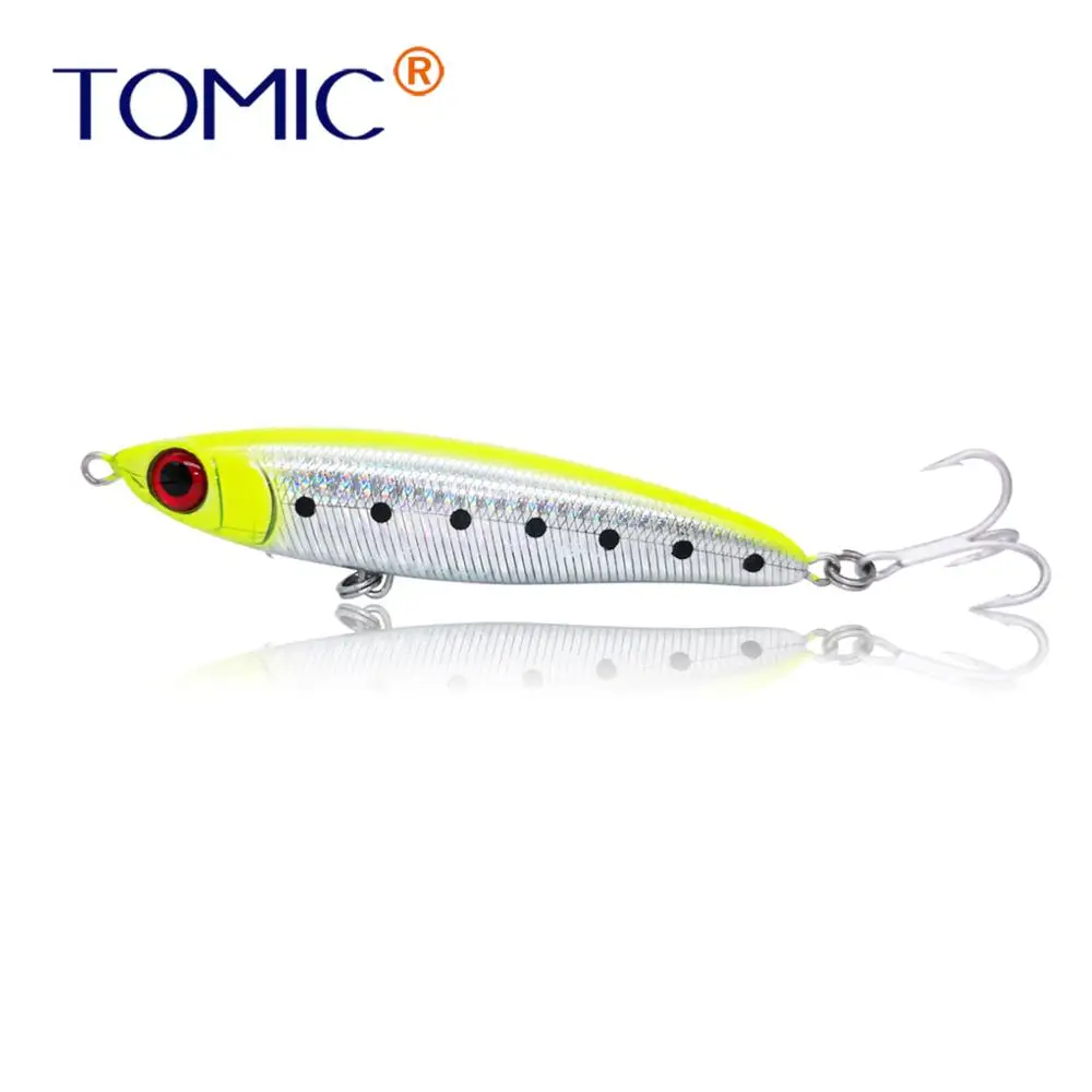 Holo fluo green Томическая 110 мм плавающая Тонущая приманка, большая игра, глубокая морская Троллинг, жесткая приманка, лодка, рыболовные приманки - Цвет: Holo fluo green