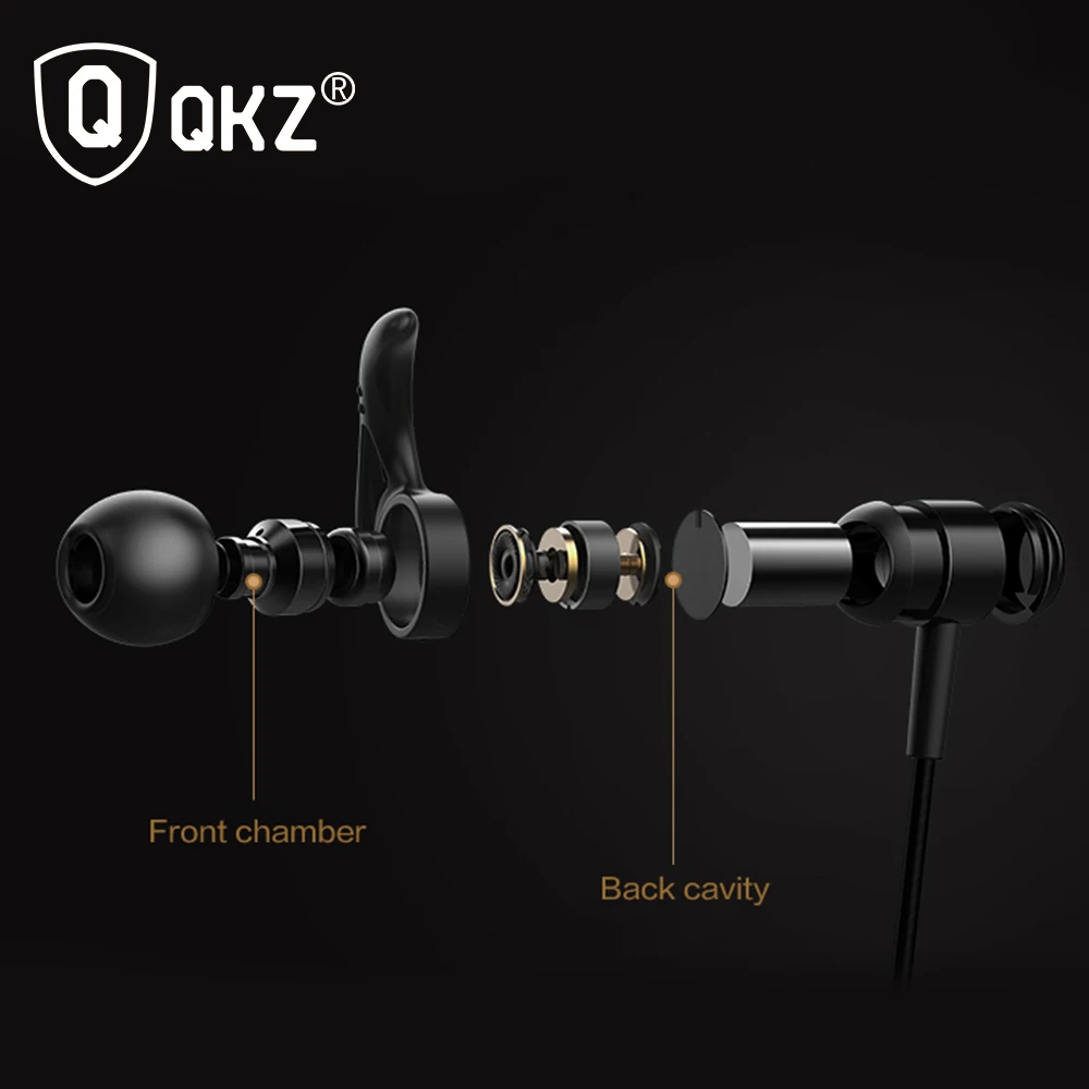 Оригинальные наушники QKZ EQ1 металлические новая гарнитура с микрофоном PC fone de ouvido