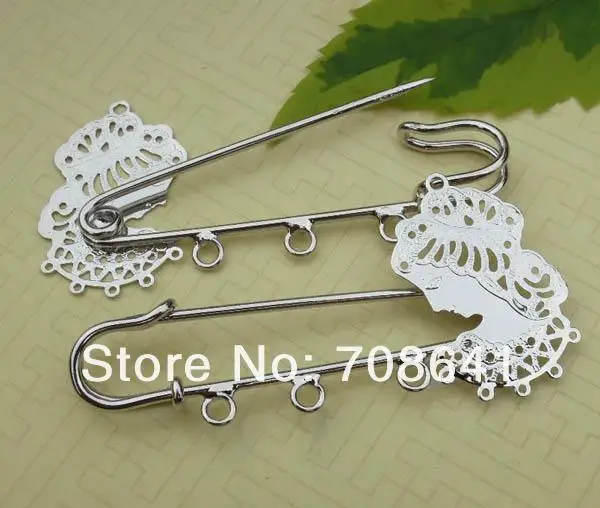 Броши Kilt в форме лотка для красивой леди заготовки-булавки с 3 петлями безопасная