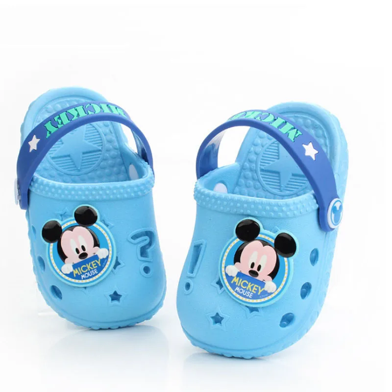 2018 летние детские пляжные тапочки с мультипликационным принтом Дисней Микки
