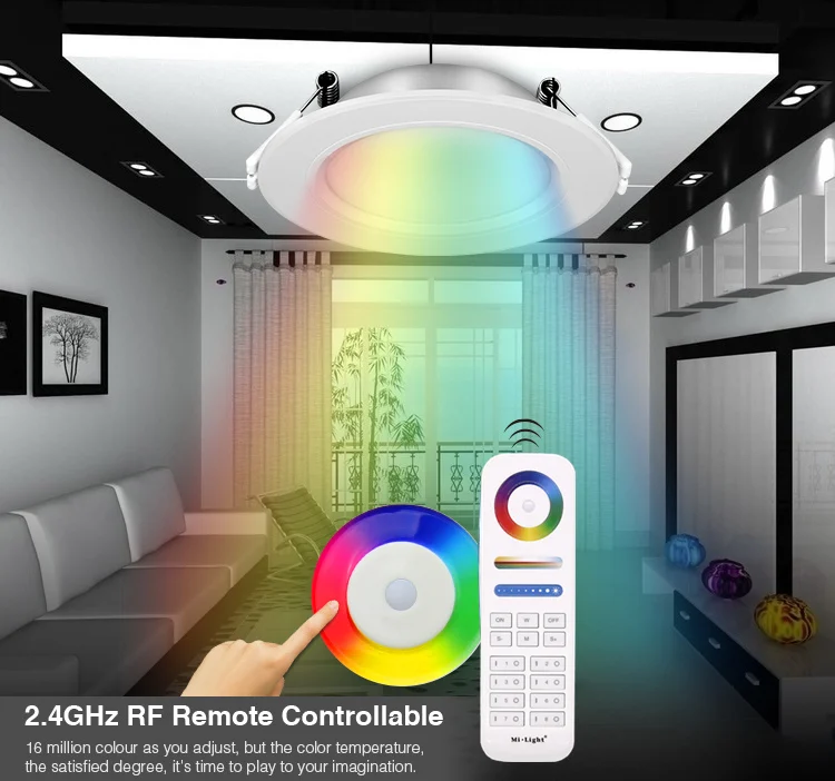 9 Вт RGB + CCT светодио дный светильники Ми свет квадратный AC85 265V затемнения
