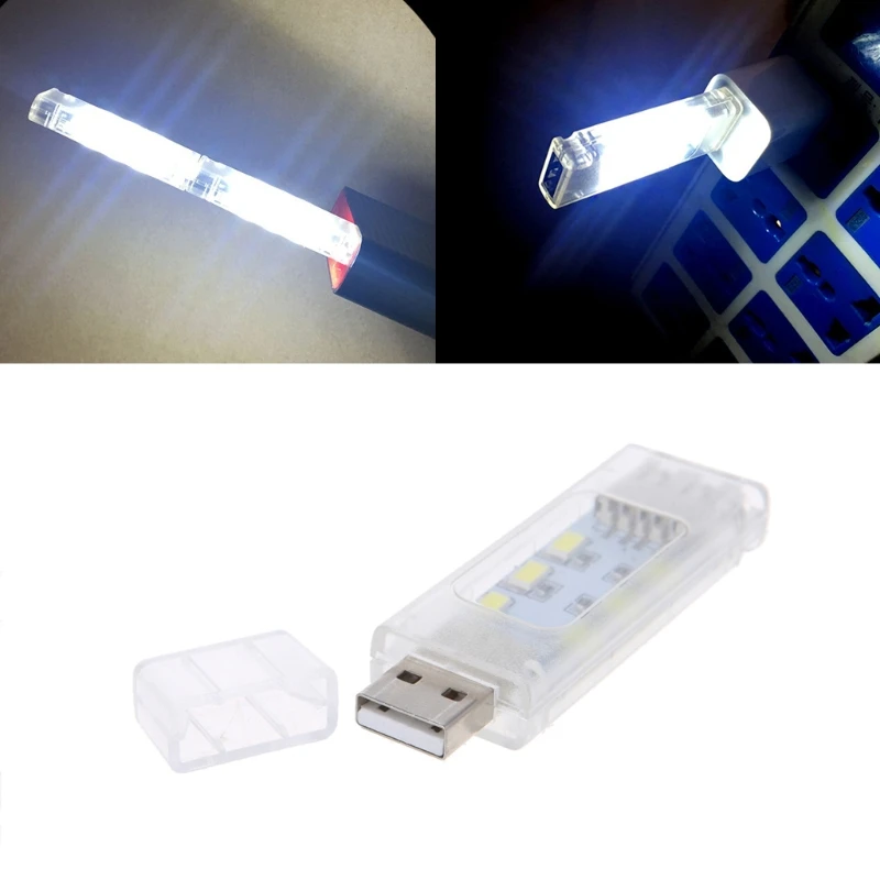 Мини USB СВЕТОДИОДНЫЙ ночной Светильник для кемпинга двухсторонний 12 светодиодов