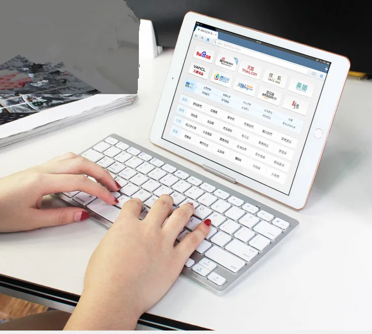 MAORONG TRADING Беспроводная Bluetooth клавиатура для ipad pro 12 9 Русский Французский Тайский