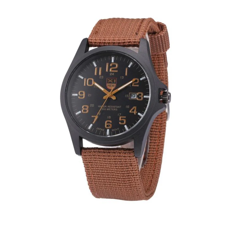 Fashion Military Classics Mens Watch Quartz Analog Canvas Band Casual Sports Watches Top Brand Luxury New 2# | Наручные часы