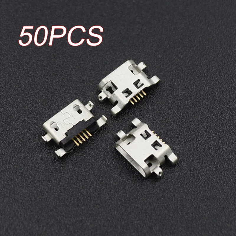 50 шт потребительских упаковок для микро USB 5pin типа B гнездовой разъем для HuaWei lenovo телефона Micro USB разъем 5-контактный разъем зарядки