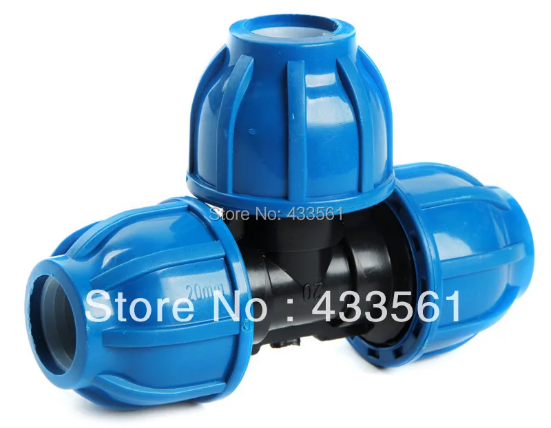 

Quality PP Compression Reducing Tee components with Round Cap Size DN25X20X25 for Irrigation water Pipeline Connecting