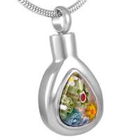 cremation urn necklace for ashes for women stainless steel glass teardrop urn jewelry for loved one