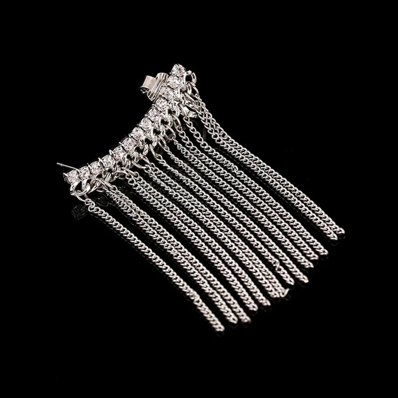 Женская цепочка-манжета ZLDYOU ювелирное изделие в стиле панк с кристаллами и