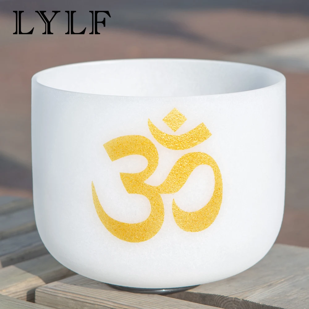 Чакра из матового кварцевого кристалла OM Design 8 дюймов Note C /D/E/F/G/A/B Поющая чакра 432