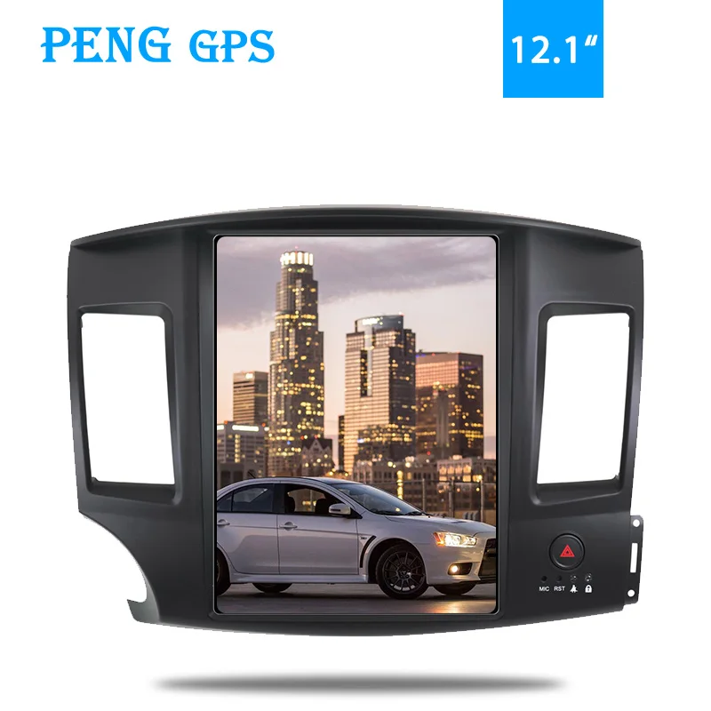 Автомагнитола в стиле Tesla Andorid 7 1 вертикальный экран для Mitsubishi Lancer EVO 2007 2017 GPS