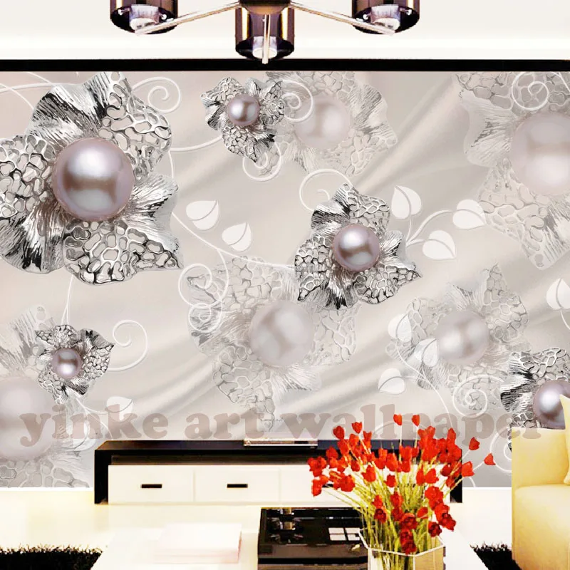 Настенные 3D обои на заказ модные роскошные шелковые в европейском стиле с