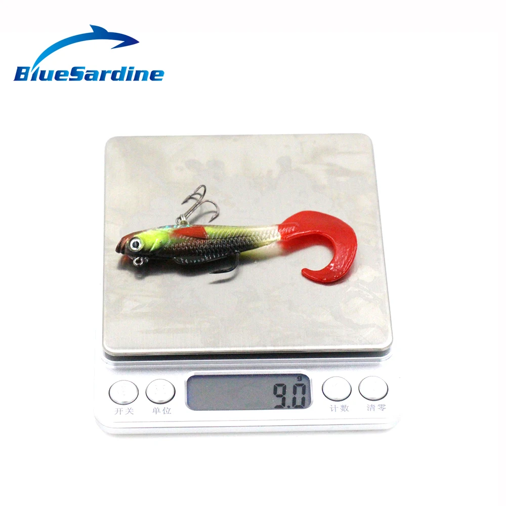 

BlueSardine 10PCS Fishing Lures Plastic Soft Lures Artficial Lures Soft Baits Pesca 9CM 9G