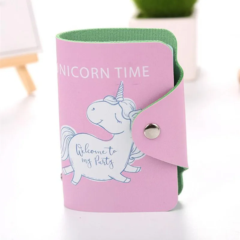 M352 Lovely Passport Holders Card PU Cartoon Unicorn Women ID Credit Cards Case Wholesale | Багаж и сумки