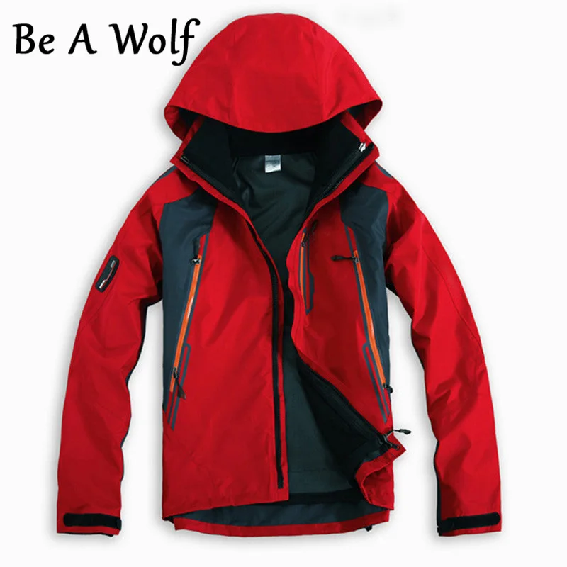 Be A Wolf 2 in 1 Hiking Jackets Softshell Men Outdoor Fishing Clothes Climbing Camping Skiing Windbreaker Waterproof Jacket 601