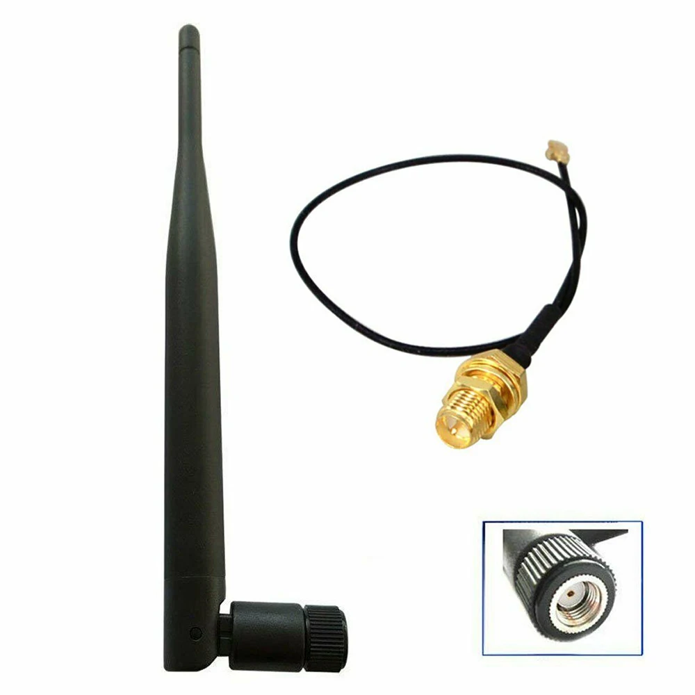 2 4 ГГц Складная WiFi антенна 5dBi RP SMA наружная для беспроводного Wi Fi роутера с 21 см PCI U.