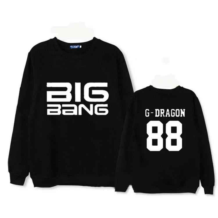 2018 Новое поступление горячая Распродажа bigbang толстовки солнце топ Круглый