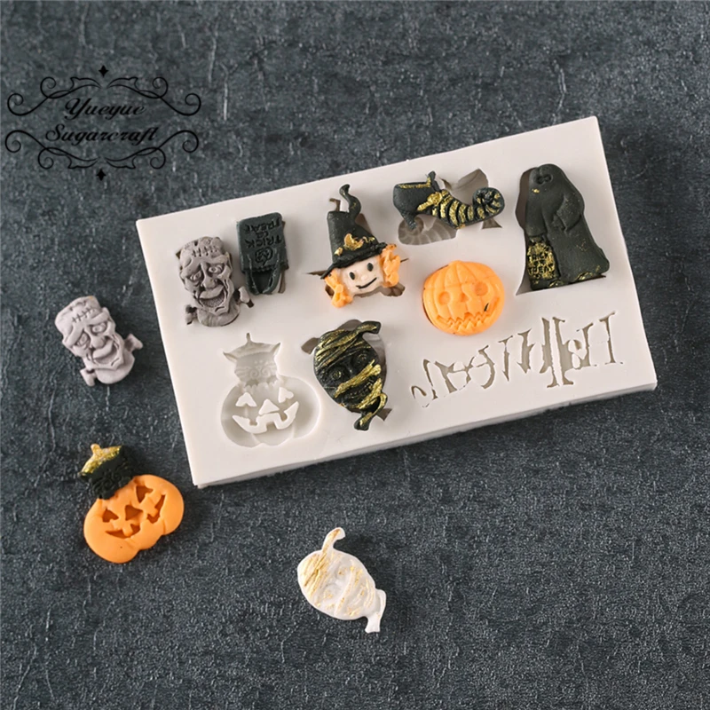 Yueyue Sugarcraft силиконовая форма на Хеллоуин помадка для украшения торта инструменты