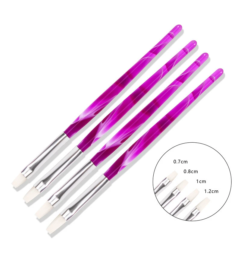 Силиконовая скульптурная ручка для дизайна ногтей Стразы рисования цветок