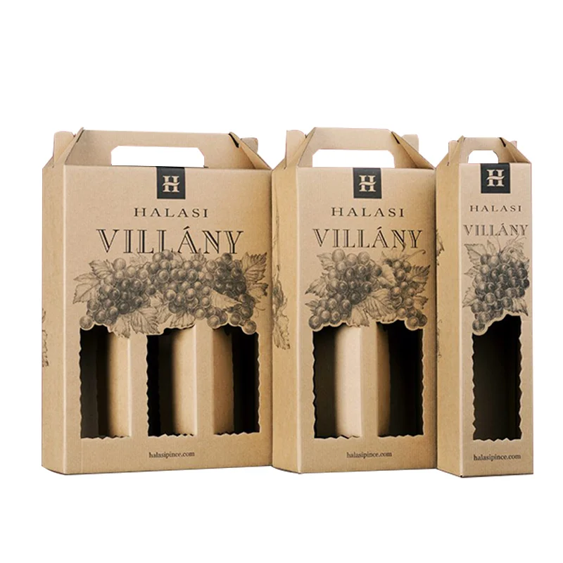

bottle wine beer carrier corrugated paper packaging wine gift box