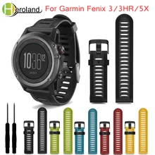 Watch Strap for Garmin Fenix 3  26mm Watch Strap Kit with tools Outdoor Sport Silicone  Watchband for Garmin Fenix 3HR/Fenix 5X