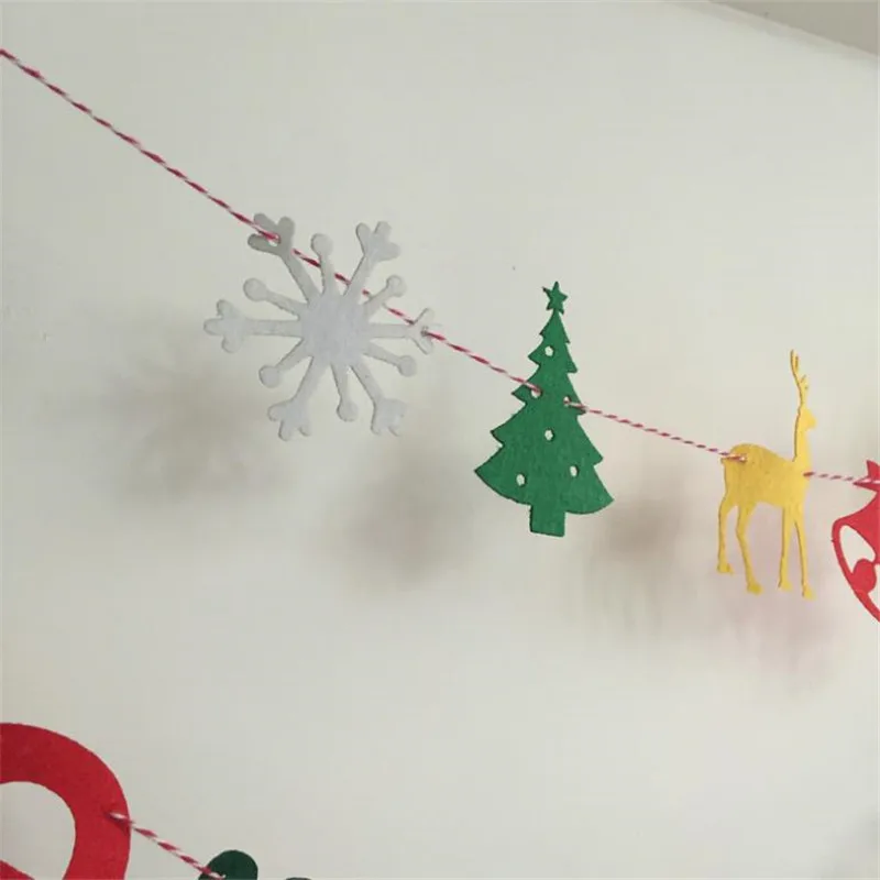 Omilut новогодних подвесных украшений DIY Оленей Снежинка Рождеством баннер