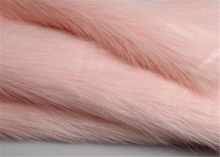 pink Популярная стильная высококачественная ткань из белого лисьего меха, имитация меха животных, теплая зимняя одежда, ткань для шитья - Цвет: pink