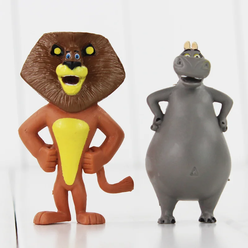 4 шт./лот Фильмы и ТВ мадагаскарский Алекс Глория Марти Мелман ПВХ экшн фигурка