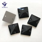 Квадратные Стразы для пришивания одежды, со стразами, все 3240 Джет-гематиты разного размера