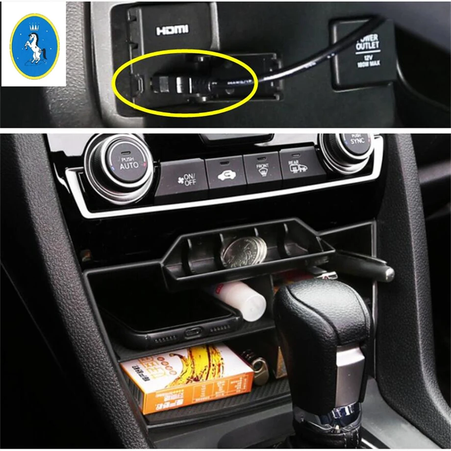 Yimaautotrims авто аксессуар Средний контрольный контейнер коробка для хранения