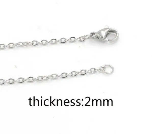 2mm steel Fnixtar 40 см 45 см 50 см Нержавеющая сталь DIY ожерелье цепь 1 мм 1,5 мм 2 мм толщина цепи кабель цепи ожерелье 10 шт./лот - Окраска металла: 2mm steel