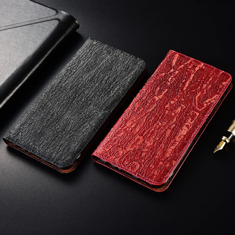 tree texture genuine leather magnetic phone case for meizu meilan note 5 6 8 9 meizu m5 m6 m8 m9 note flip stand case cover free global shipping