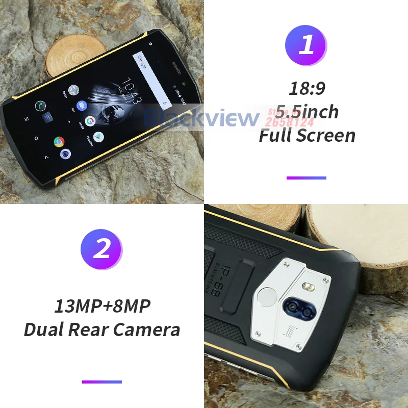 Продвижение Blackview BV5800 pro IP68 водонепроницаемый Беспроводной Charge 5580 mAh 4G 18:9 2 Гб 16 GB
