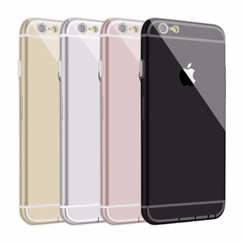 Силиконовый чехол для Iphone 6 S 4 7 5s 8 5 ультра тонкий пылезащитный Прозрачный
