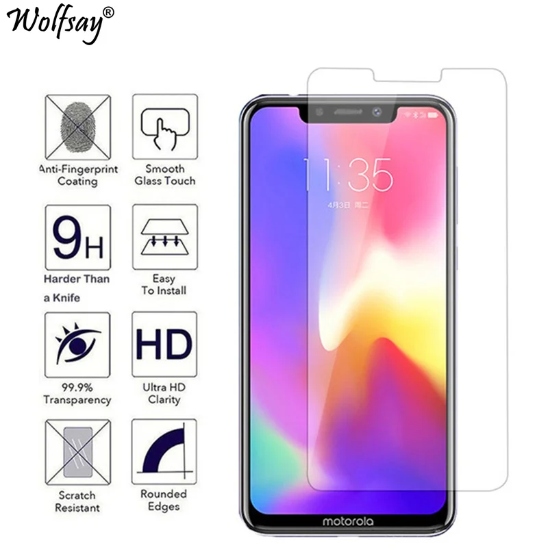 2PCS закаленное стекло для Motorola Moto Один экран протектор 9Н Премиум Стекло One / P30 Play