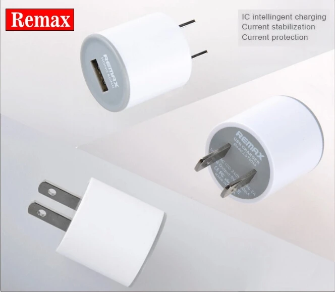 Remax white 240V voltage with 1.0A 1U charger UK and EU standard sockets for family use non-grounding USB socket 3C CE |