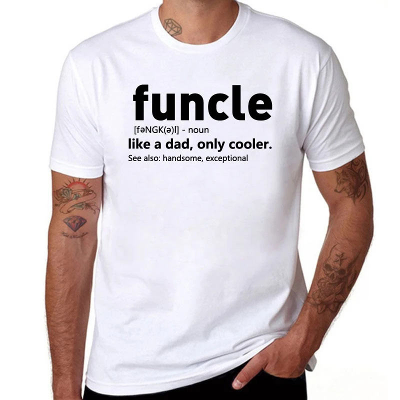 Мужская футболка Веселая с надписью s Funcle Definition для Uncle prod A футболки Like Dad Only Cooler